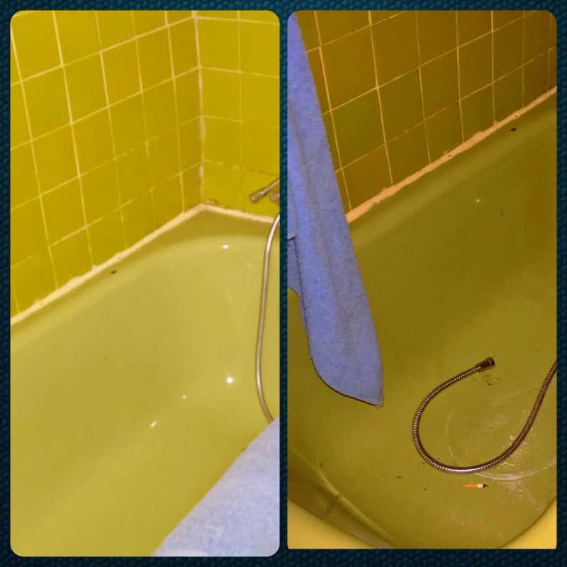 détartrage et désinfection d'une salle de bain